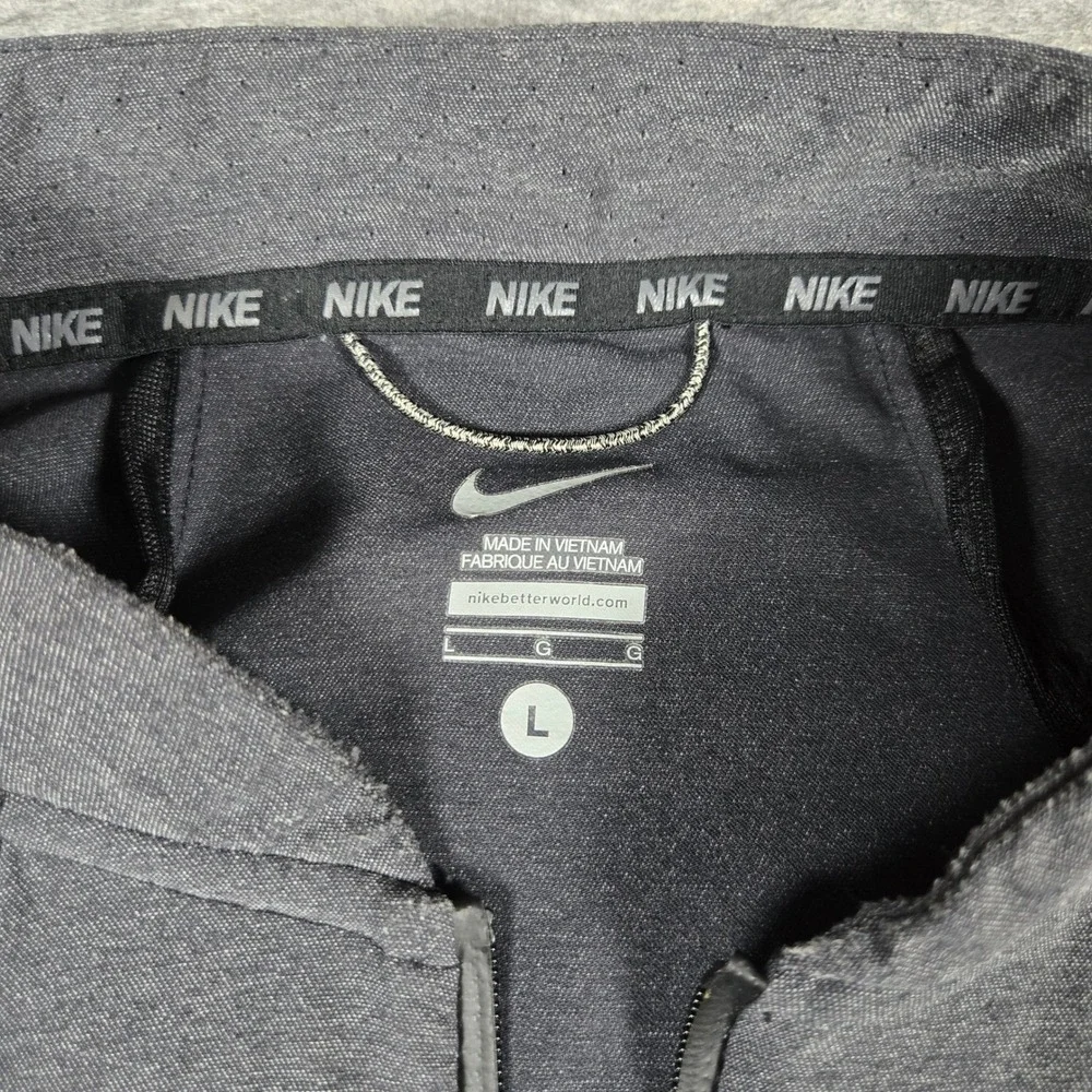 Nike Mens Gray Training Full Zip Athletic Jacket Large